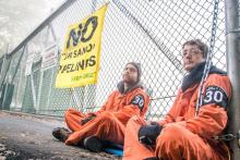 In 2013, Greenpeace activists held a protest at Kinder Morgan’s Burnaby facility.