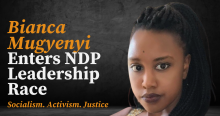 Bianca Mugyenyi poster for NDP Leadership Race