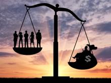 Experts say growing inequality is the result of government policy choices, steep hikes in executive pay and gains for the top-earning one per cent. Image via Shutterstock.
