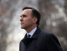 Bill Morneau, who remains Minister of Finance, arrives for a swearing in ceremony at Rideau Hall in Ottawa, on Wednesday, Nov. 20, 2019. File photo by The Canadian Press/Justin Tang