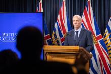 File photo. Premier John Horgan makes an announcement about oil and gas royalties at the B.C. legislature in Victoria on Thursday, May 19, 2022. Government of B.C.
