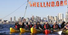 "Kayaktivists" in Shell's homeport of Seattle are holding a Flotilla on Thursday to confront the drilling fleet. (Photo: Backbone Campaign/cc/flickr)