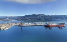 LNG Canada’s marine terminal under construction. Photo via LNG Canada.