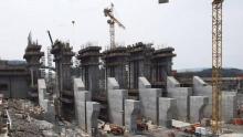 The construction site of the hydroelectric facility at Muskrat Falls, Newfoundland and Labrador is seen on July 14, 2015. (Andrew Vaughan/THE CANADIAN PRESS)