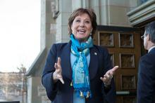 B.C. Premier Christy Clark will be campaigning for re-election in the spring. If she supports Trudeau's move, it will be her provincial Liberals who will first test the post-announcement waters. She could be in for a choppy crossing, writes Chantal Hébert. The Hill Times photograph by Jake Wright