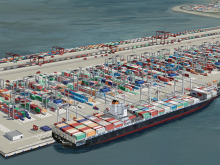 The proposed Roberts Bank port expansion would dramatically increase container capacity. Illustration from Port of Vancouver.