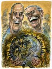 Koch brothers - Illustration by Victor Juhasz