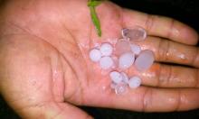  Hail has falled in Samoa for the first time since 2011. Photograph: Vaetasi Asiata/Facebook