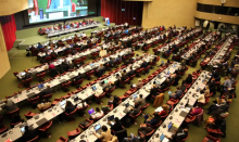 AT the UN biodiversity conference, Geneva, delegates try to negotiate a Paris-style agreement for nature, their first in-person meeting in two years. Photograph: Mike Muzurakis/IISD/ENB