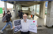 Transit advocate Nathan Davidowicz at Oakridge Skytrain Station in Vancouver. PHOTO BY ARLEN REDEKOP /PNG