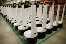 LocusBots at Locus Robotics, a Massachusetts company that aims to automate warehouses with robots.Credit...Jessica Rinaldi/The Boston Globe via Getty Images