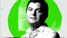 Thomas Piketty: ‘Lots of people, and the more socioeconomic disadvantaged groups, feel that it’s all against them.’ Illustration: Guardian Design