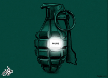 Cagle Cartoons - Palestine liberation - hand grenade with word PAUSE 