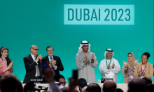 Cop28 was hosted by a petrostate, the United Arab Emirates, and run by the boss of its state oil company, Adnoc. Photograph: Giuseppe Cacace/AFP/Getty Images