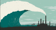 illustration - wave from smoke stack