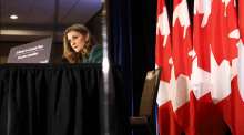 eputy Prime Minister and Minister of Finance Chrystia Freeland takes questions from reporters before tabling Budget 2023 on March 28 at the Westin Hotel in Ottawa. Photo by Natasha Bulowski