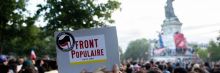 Supporters of the Nouveau Front Populaire, a left-wing coalition, gather at the Place de la Republique in Paris on July 7, 2024. (Photo: Nathan Posner/Anadolu via Getty Images)
