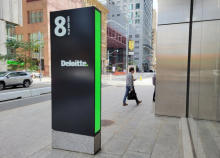 The Bay Street financial district of Toronto is shown on Sunday, Sept. 8, 2024. A new report says the proportion of Canadian business leaders who worry about climate change rose dramatically this year. File photo by The Canadian Press/Doug Ives