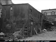 The rear of 114-120 Elizabeth St., a dilapidated building used as housing in Toronto. Photo by Arthur Goss via Flickr, Creative Commons licensed.