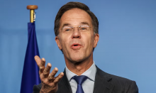 Mark Rutte: ‘Our deterrence is good – for now. But it’s tomorrow I’m worried about.’ Photograph: Olivier Matthys/EPA