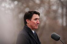 Prime Minister Justin Trudeau announced his resignation outside Rideau Cottage in Ottawa in early January. Photo: Sean Kilpatrick / The Canadian Press