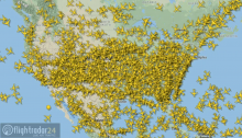 Image of planes over North America