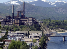 Trail’s large aluminum smelter is one of many BC factories and resource operations with licences to use major quantities of water. Photo by Jeff Bassett, the Canadian Press.