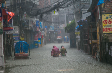 Bangladesh is one of several countries in the region to experience heavy rains and flash floods. Photograph: Rayhan Ahmed/Zuma Press Wire/Shutterstock