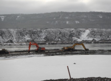 BC Hydro has been ordered to develop a new plan to control sediment and runoff by April 22, after an Environmental Assessment Office investigation found elevated levels of silt in the Peace River.   Photo By Supplied - See more at: http://www.alaskahighwaynews.ca/regional-news/site-c/site-c-breaches-environmental-conditions-failed-to-control-sediment-in-river-1.2227512#sthash.D15B4ps9.t20eQf5u.dpuf