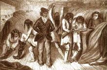 1 / 3 An 1863 illustration titled 'Innu at an HBC trading post' was included in a social studies exam that asked students how First Nations benefited from colonial relationships.Contributed