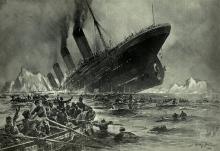 the titanic sinking