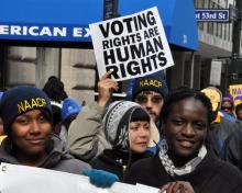 Voting Rights Are Human Rights - protest