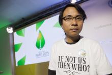 Yeb Saño at the Paris COP21 climate summit last week. Photo by Mychaylo Prystupa.
